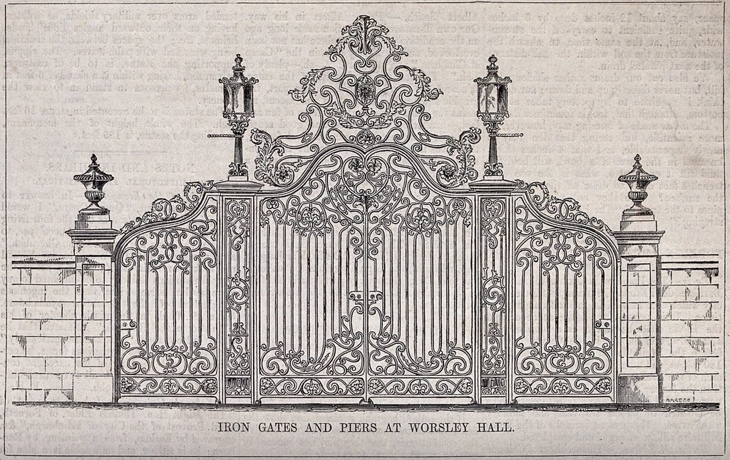 Architecture: decorative iron gates Worsley